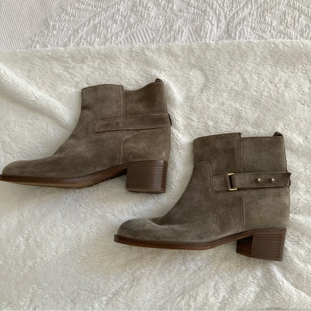 J. Crew gray shearling Ankle Boots - Picture 4 of 13